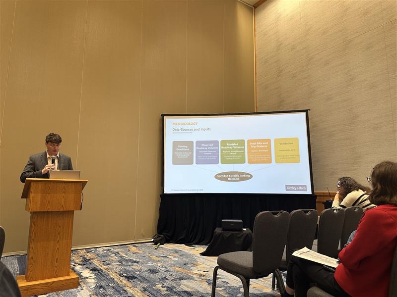 Asher Cipinko presenting at the ITE Western District 2026 Technical Session